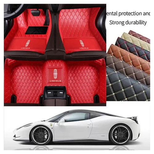 For Lincoln Nautilus Car Floor Mats Waterproof PU Leather Carpets Auto Liners - Bild 19 von 35