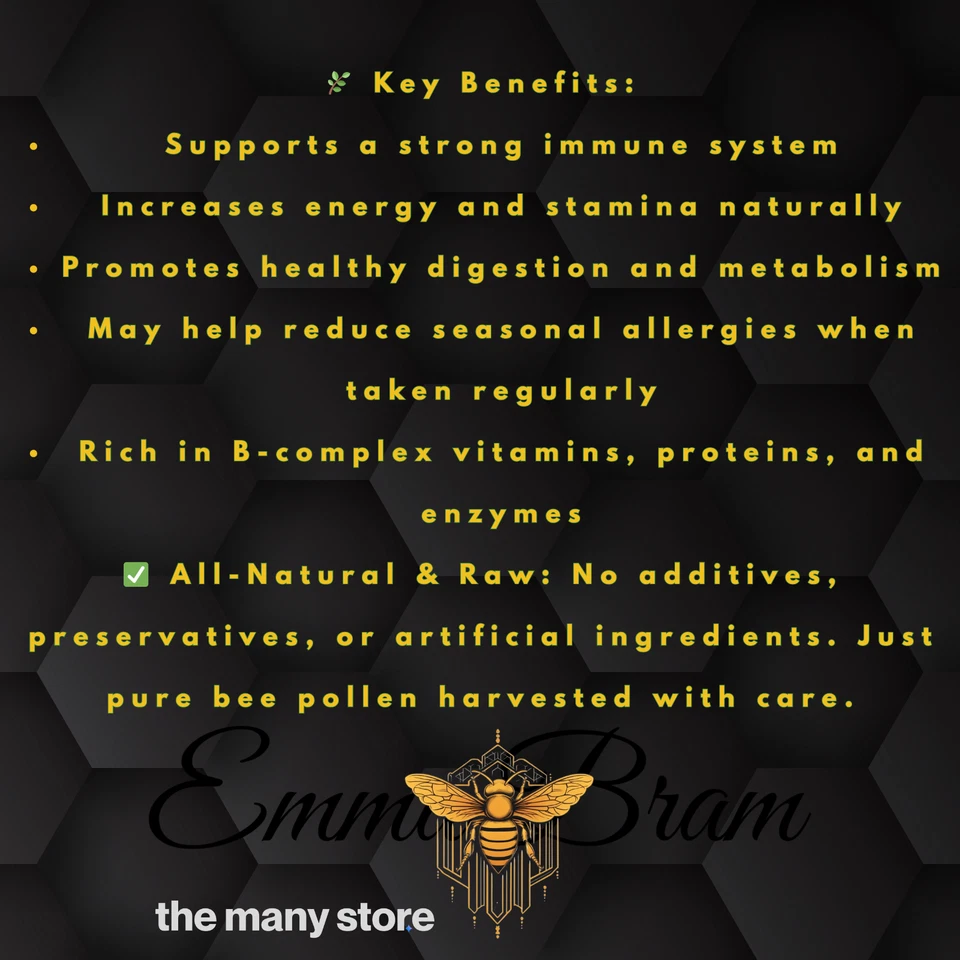 polen de flores 100% natural suplemento alimenticio FLOR POLEN ABEJA CRUDA 150g Foto 4 de 4