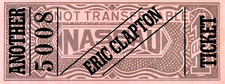 ERIC CLAPTON 1981 ANOTHER TICKET TOUR UNUSED ORIGINAL PROMO STICKER / NMT 2 MINT