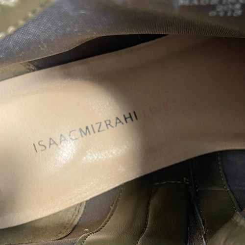 Isaac Mizrahi Live Selby Suede Ankle Boots Buckle Studs Beige Womens Size 9 - Picture 12 of 13