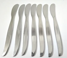 7 WMF Cromargan Germany LAUREL Butter Spreaders Older Triangle Mark Stainless