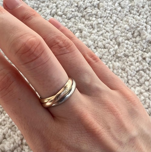 CARTIER | Trinity Ring | Small | Size 51 | White, rose, yellow gold | Authentic - Picture 6 of 6