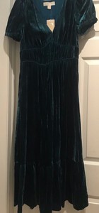 michael kors tiered velvet dress