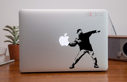 Macbook Aufkleber | Thrower | Werfer | Decal | Sticker | Banksy - Photo 4/6