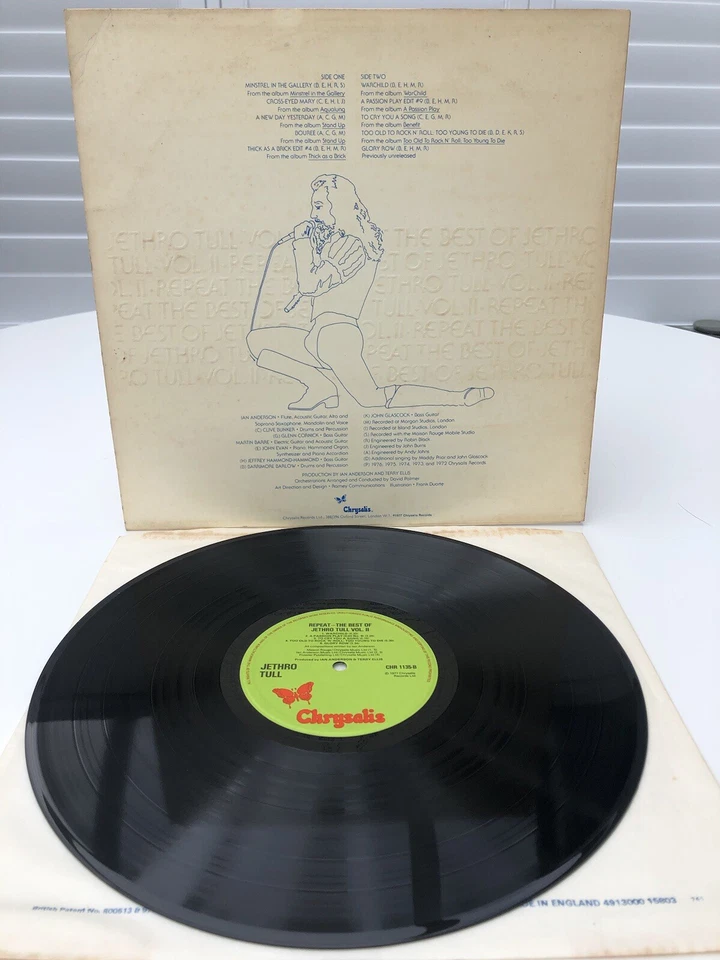 REPEAT- THE BEST OF JETHRO TULL VOL.11 CHR 1135 A3 B3 1977 VINYL LP RECORD - Image 2 of 4