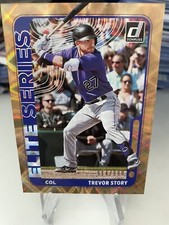 2021 Donruss Elite Series Trevor Story Gold Parallel/999 Colorado Rockies 