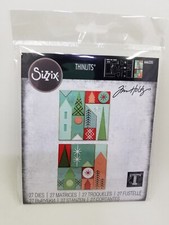 TH3 Sizzix Tim Holtz Thinlits Holiday Blocks Dies 666335 New