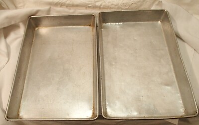 Pair of Vintage Aluminum Mirro 5482 & Unbranded Brownie/Cake Pans 7.5'' x 11.25''