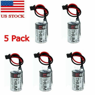 5 pack JZSP-BA01 ER3V 3.6V LI-SOL2 PLC Battery 1000mAh for Toshiba CNC Battery