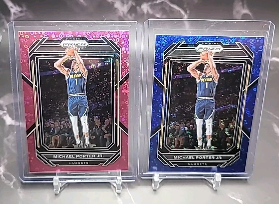 2022-23 Panini Prizm Michael Porter Jr Lot Pink /50 & Blue