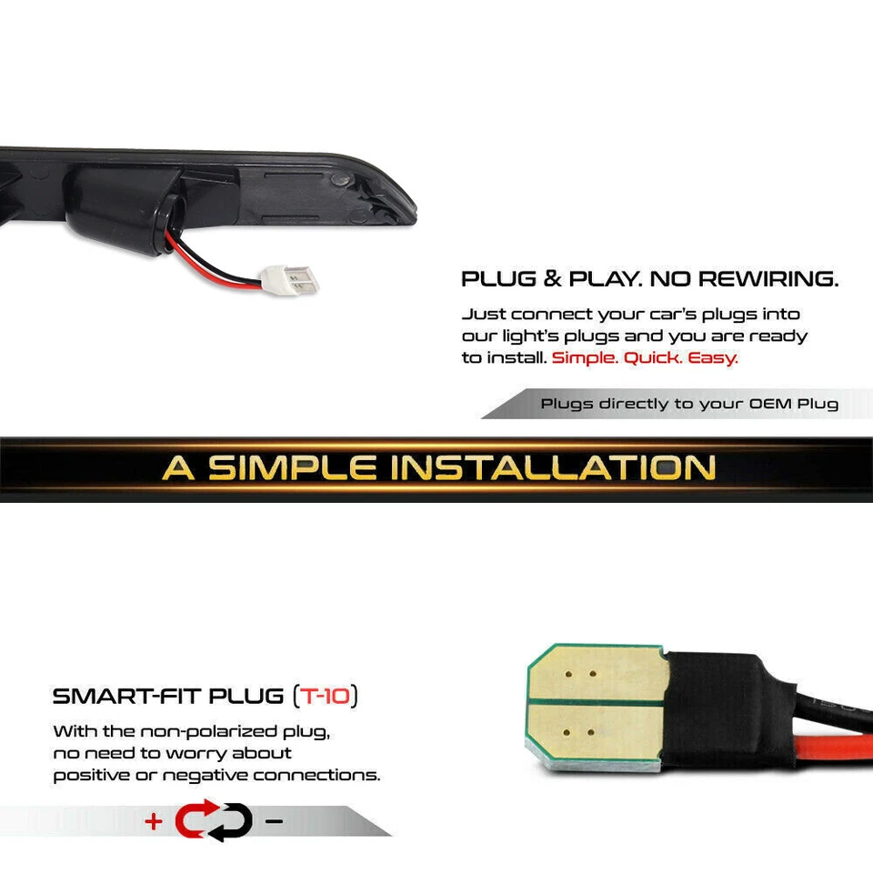 Lámparas de luz LED de parachoques trasero con lente transparente para Ford Mustang GT 2010-2014 Foto 4 de 4