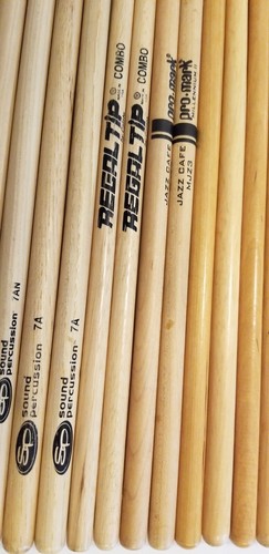 10 X Pairs ++ Sets Drum Sticks Drumsticks Maple Wood Music Band Jazz Rock - Picture 3 of 6