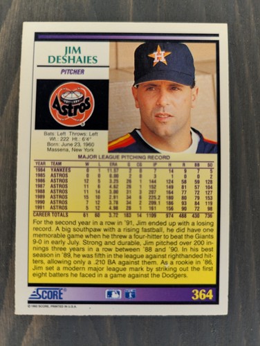 1992 Score Baseball Cards - Mix & Match cards to save up to 40% off! - Picture 29 of 89