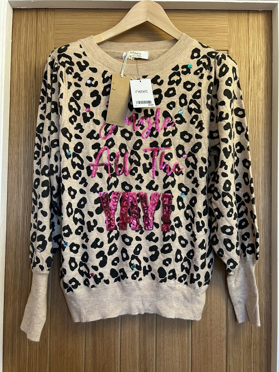 Leopard print deals christmas jumper