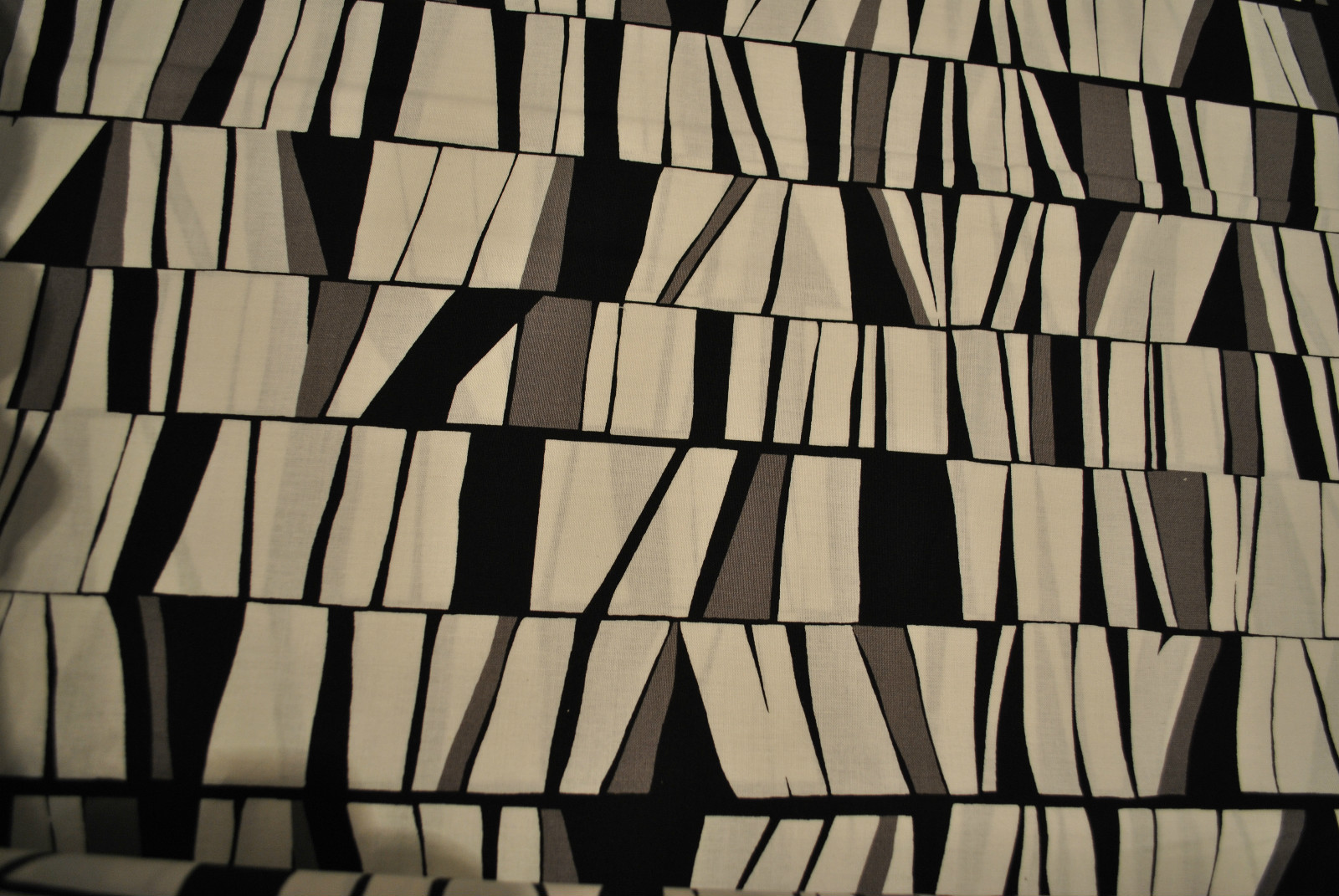 Benartex Large Stained Glass Black & White Fabric Material Bookshelf