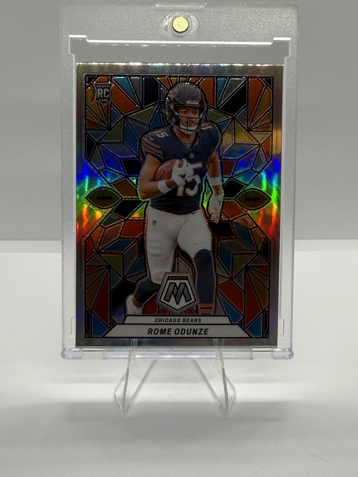 Rome Odunze 2024 Panini Mosaic Stained Glass #SG-15 RC Case Hit SSP Bears