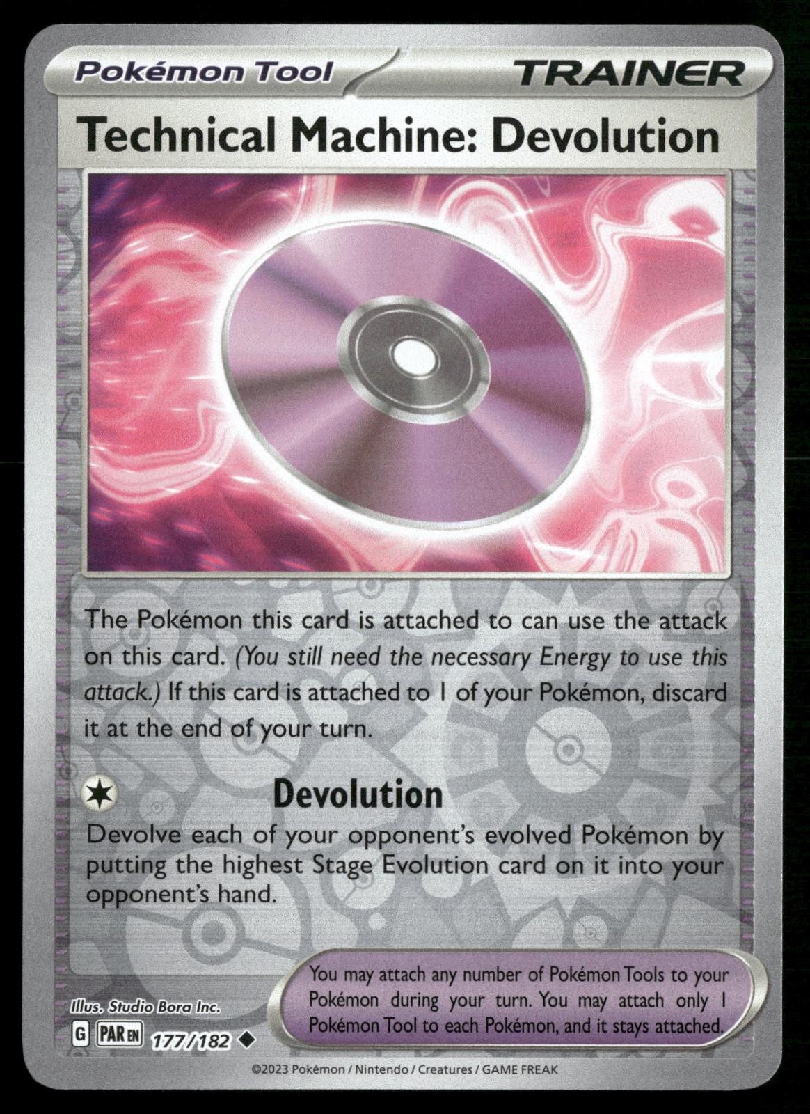 Technical Machine: Devolution 177/182 Paradox Rift Pokemon Reverse Holo LP