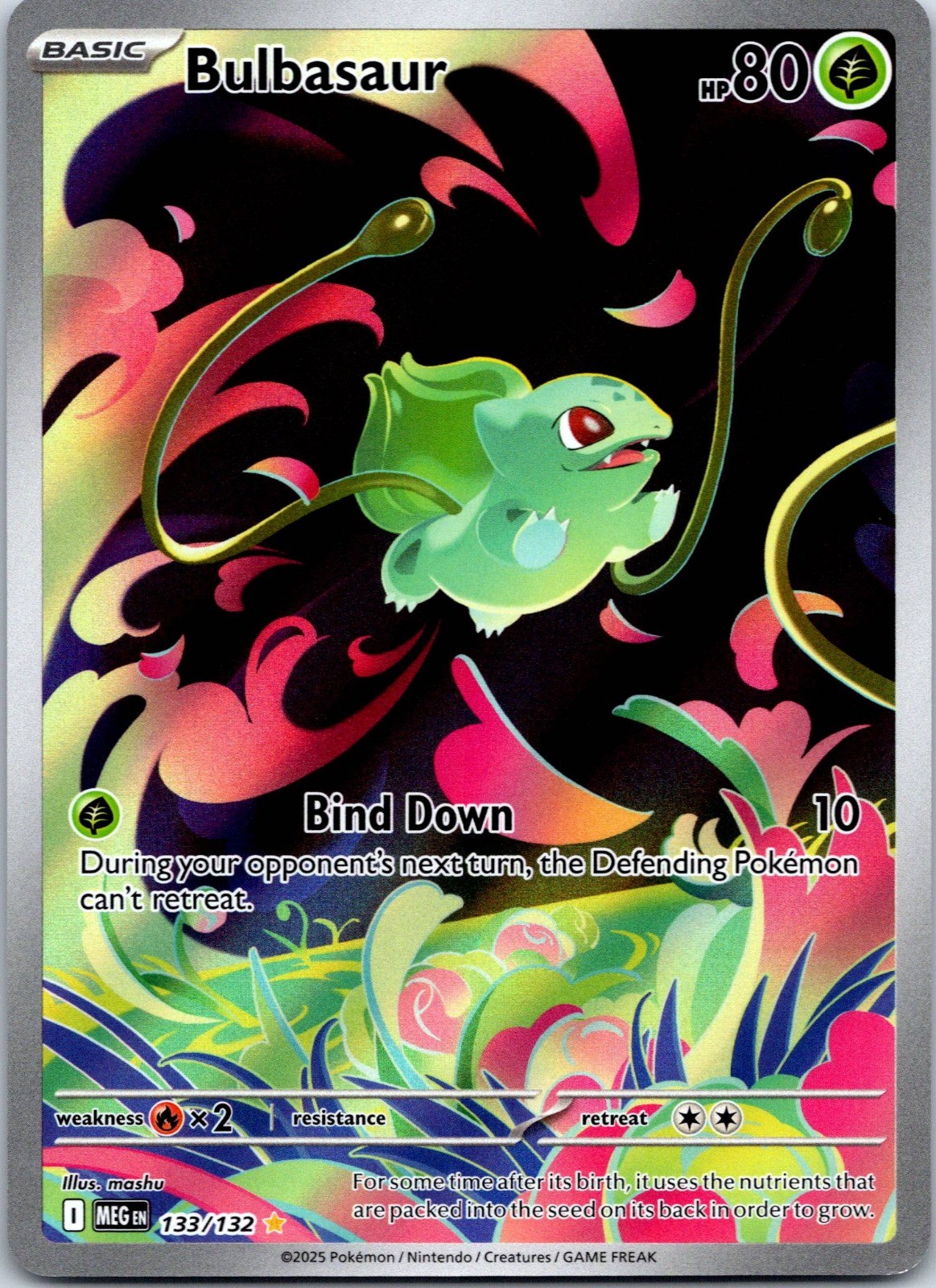 Bulbasaur Illustration Rare ME01: Mega Evolution 133/132 NM