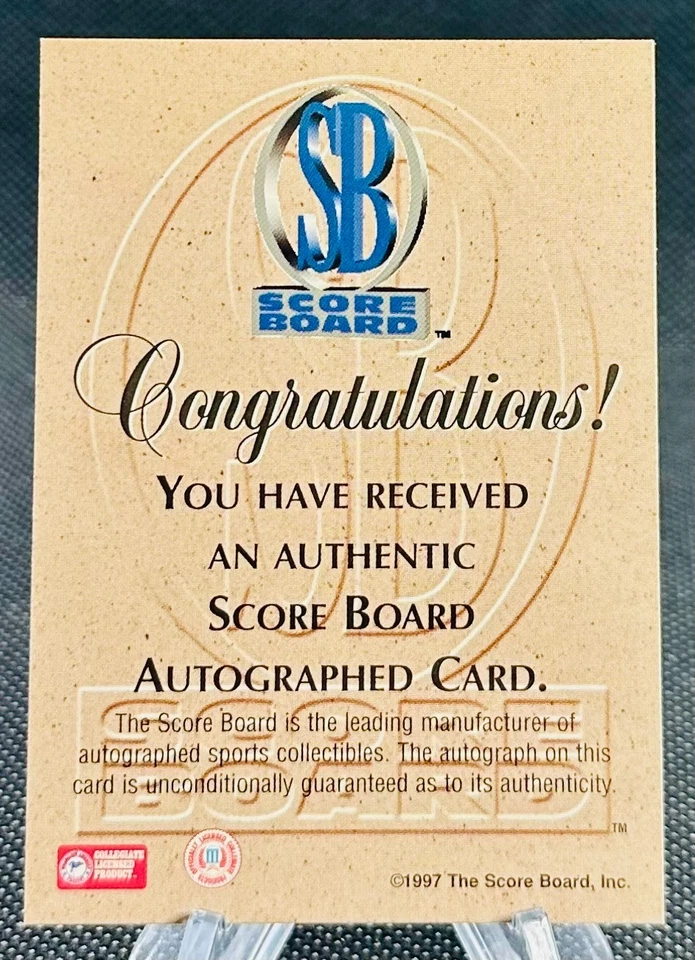 1997-98 Scoreboard Collegiate Autographs Marcus Mann Mississippi Valley St. Auto - Image 2 of 2