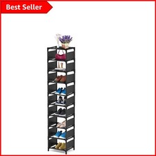 Verstellbares 10-stufiges Schuhregal für 10-15 Paar - perfekt für Wohnzimmer