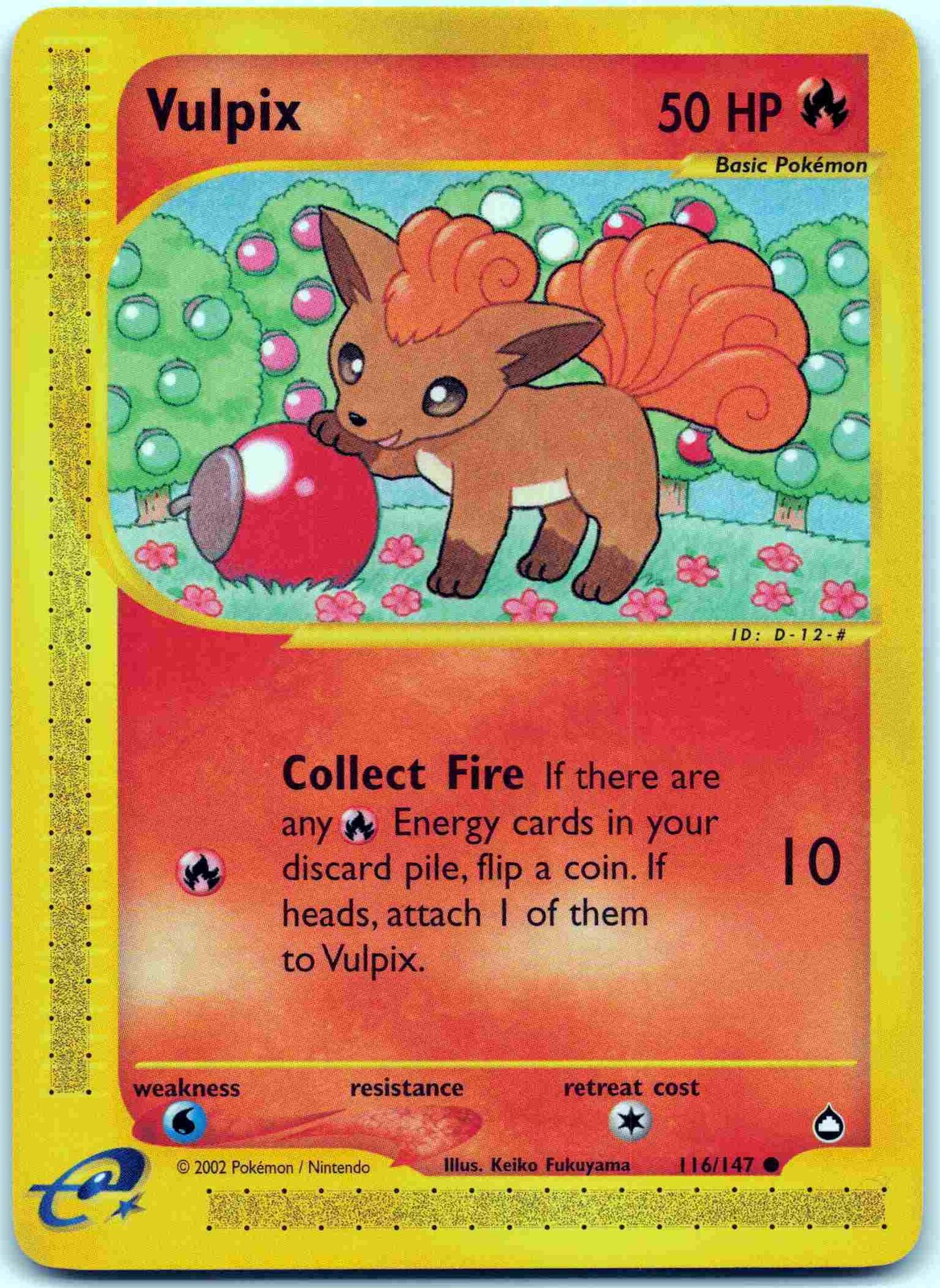 Vulpix Common Aquapolis AQ Fire Normal 116/147  NM