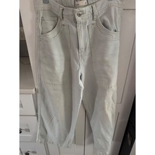 We The Free People Utility Carpenter Jeans Light Wash Wide Leg High Rise Size 26