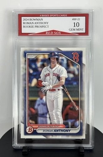 2024 Bowman Roman Anthony Boston Red Sox Rookie Prospect Card #BP-22 Gem Mint 10