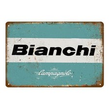 Insegna Targa Vintage Bianchi 20x30cm in Metallo