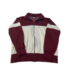 1980s Nike Blue Tag Track Jacket Maroon Cream Blue Colorblock Men's Size L VTG