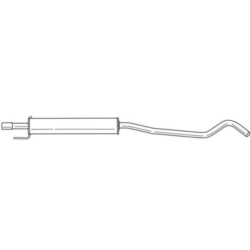 Silencieux central Sigam 40418 pour Opel Astra ligne d echappement intermediaire en acier alu