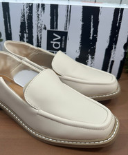 New DV By Dolce Vita Women's Flirty Ivory Loafers Size 7.5 Slip On Shoes NIB