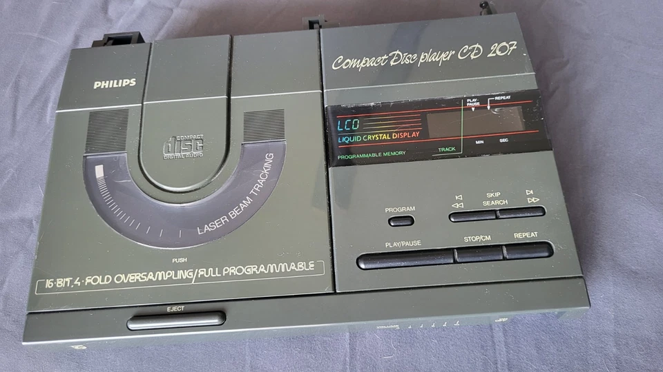 Philips CD 207 Gehäuse dunkelgrau, vollständig (Schrauben, Schalter etc), Gut - Bild 2 von 4