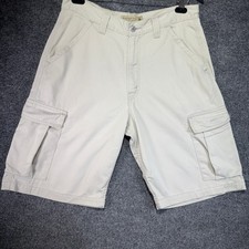 Levi's SilverTab Khaki Cargo Shorts Mens 32 Beige Cotton Relaxed Fit 3068