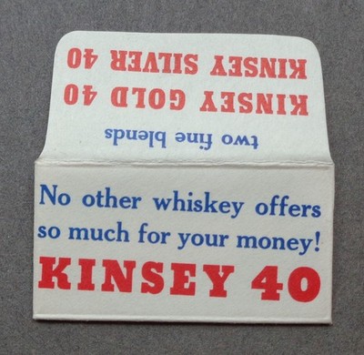 Vintage Razor Blade KINSEY 40 Whiskey White - One Wrapped Blade