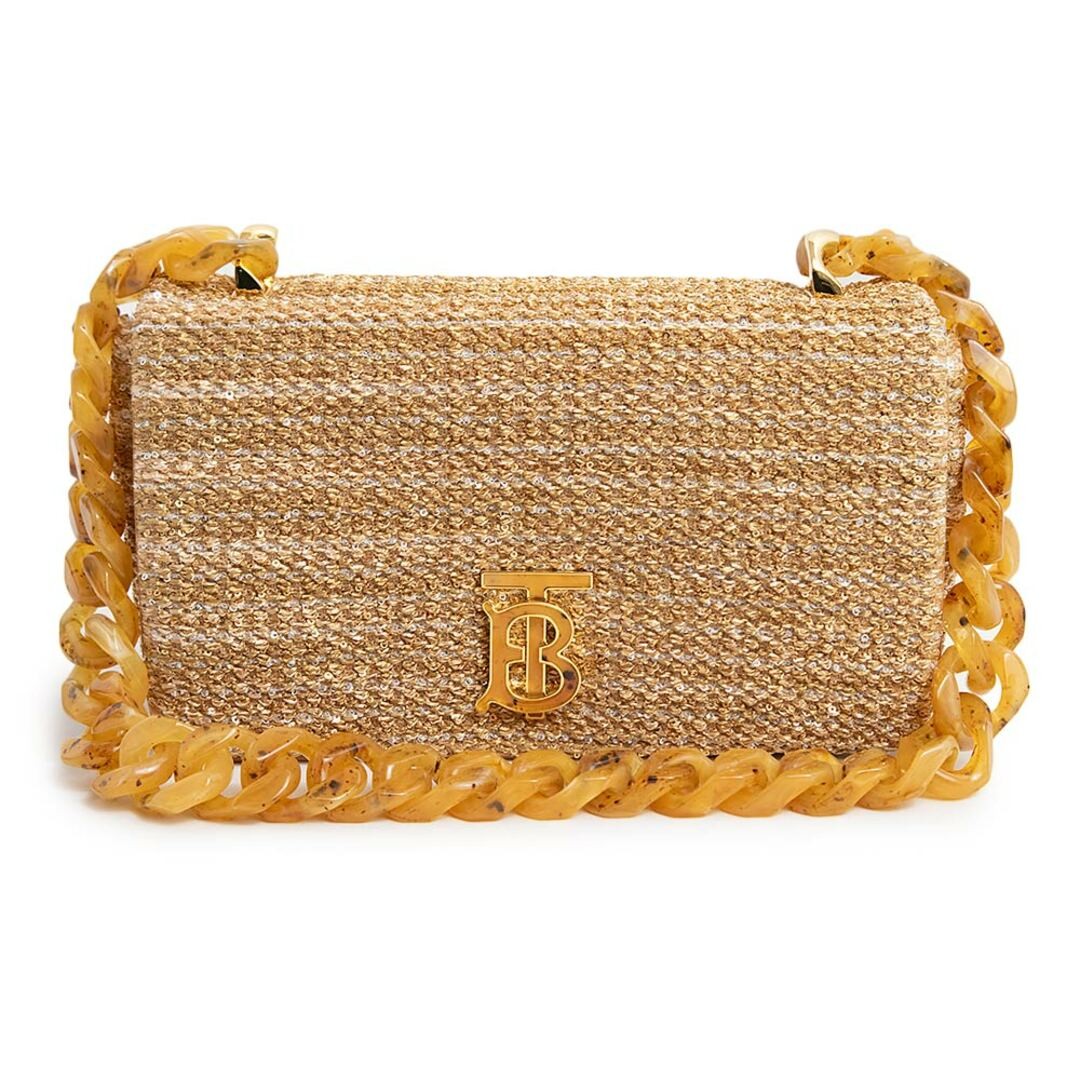Burberry Effect Laura Chain Shoulder Bag Nylon Viscose Polyester Polyurethane Le