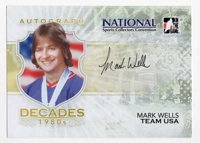 2010-11 ITG Decades 1980s National Jumbo Auto USA Mark Wells SEE Description