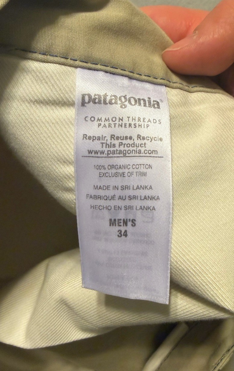 Patagonia Shorts Mens 34 Beige Organic Cotton Canvas Casual Chino Hiking E132 thumbnail 5