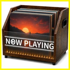 Vinyl Record Holder with Light