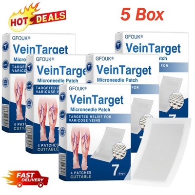 5Box Vein Target Microneedle Patch Natural Ingredients Leg Care Patch New 2026