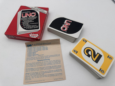 UNO Kartenspiel Vintage Amigo 1983 Ausgabe Gesellschaftsspiel Familienspiel