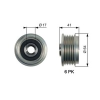 Generatorfreilauf Gates OAP7161 Drivealign™ FüR Opel Vauxhall