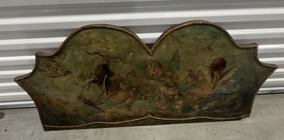Early 19th Century Venetian Rococo Style Putti Cherub Oil On Board Painting