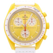 Omega Omega Speedmaster SO33J100 Quartz Watch Men's Yellow White Near #S528056