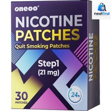Quit Smoking Patches, Step 1 30 Count Pack 21mg Stop Smoking Aid Patches for