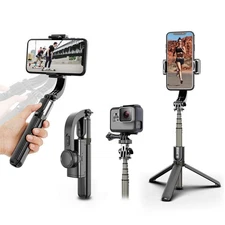 UPXON Selfie Stick Gimbal, 1-Axis Stabilizer, 360° Tripod, Remote for Tiktok,...