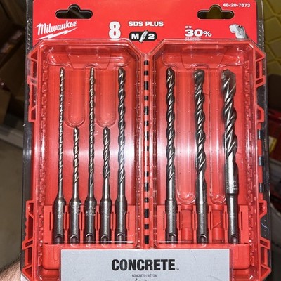 Milwaukee Sds Plus 8-pc M-2 Cutter Bit Set Kit 5/32 -1/2 