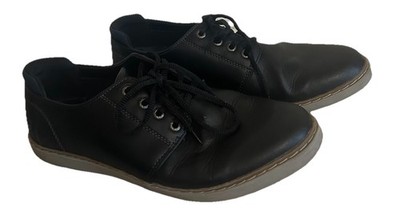 Skechers Lanson Vernes Men's Oxford Black Leather Upper Casual Sneakers Size 11