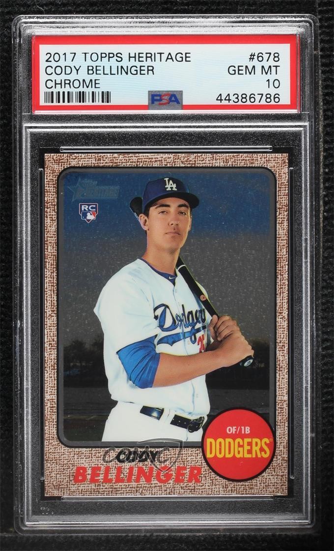 2017 Topps Heritage High Number Chrome 866/999 Cody Bellinger PSA 10 GEM MT 2t7