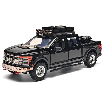 1: 24 Pickup F150 Alloy Car Model Simulation Off road Vehicle Lights Power Back 