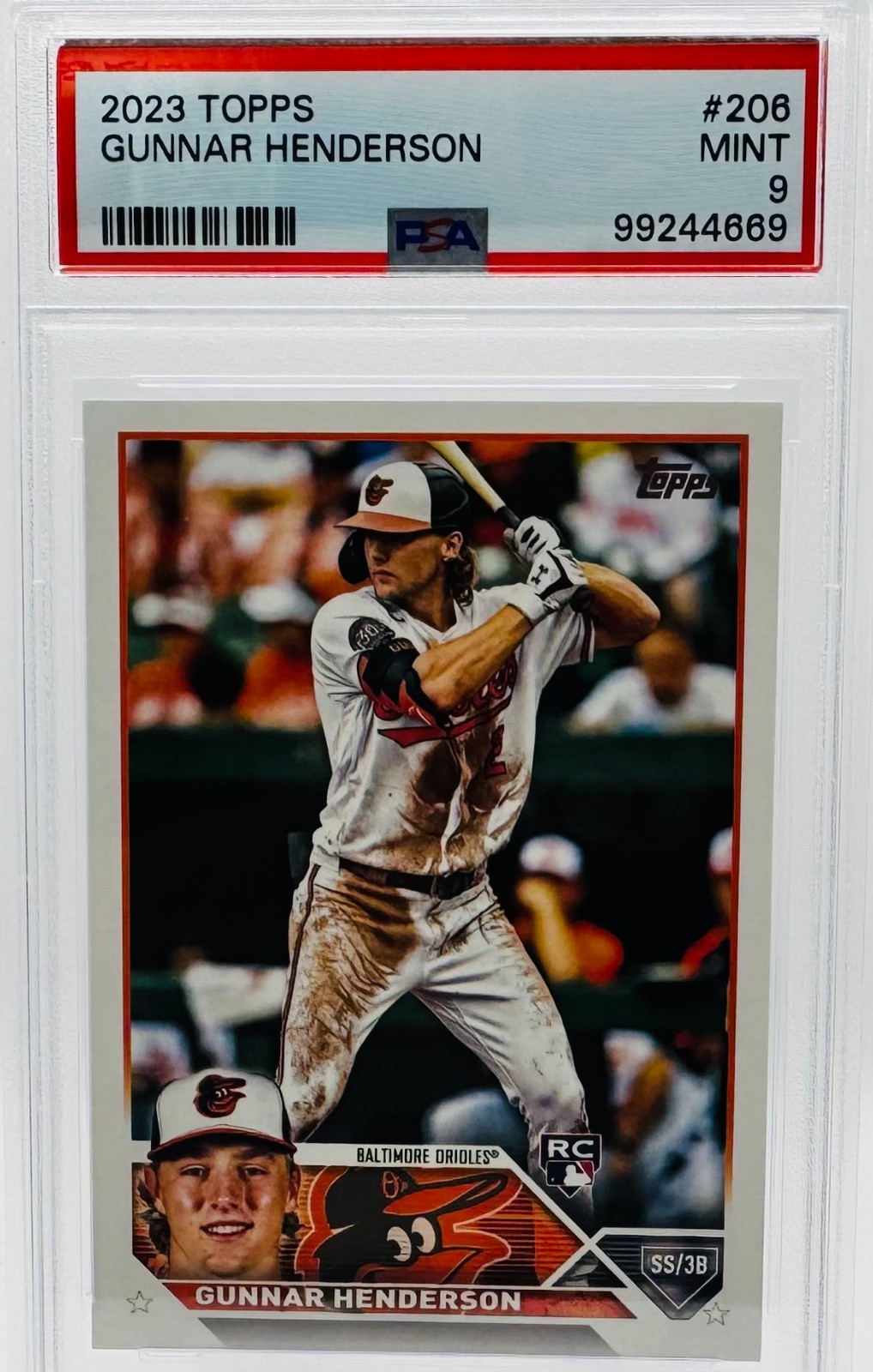 2023 Topps Series 1 - Gunnar Henderson #206 (RC) PSA 9